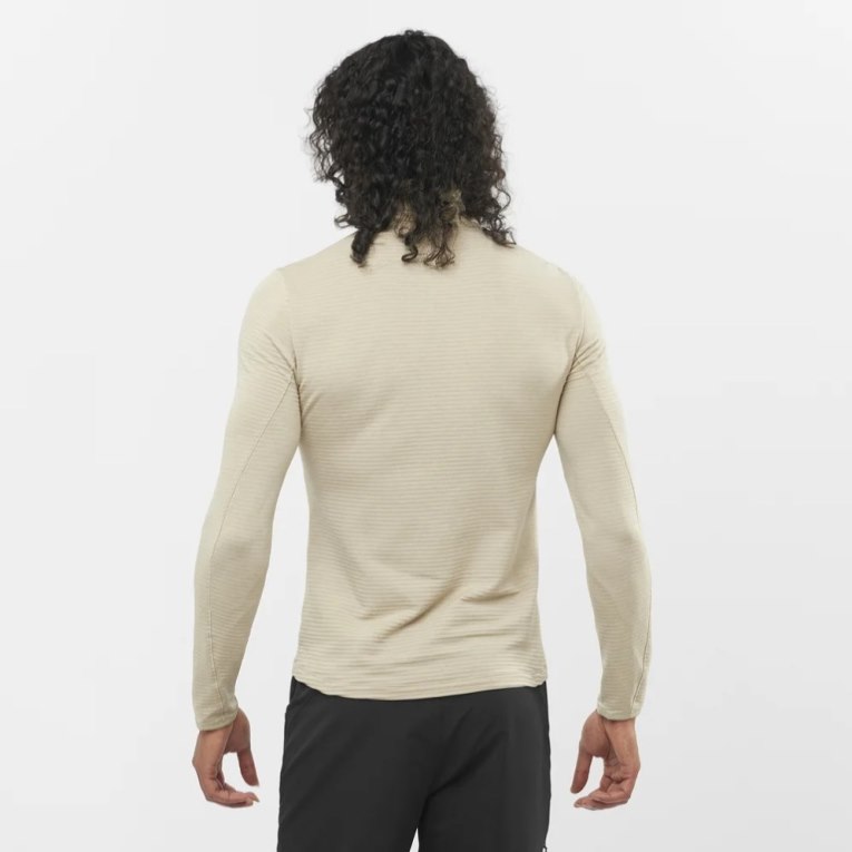 Sudaderas Salomon Outline Half Zip Hombre Creme | MX HRWD209